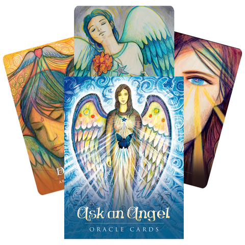 Ask an Angel Oracle Cards Deck by Blue Angel 42 Cards & Guidebook w/ Bag