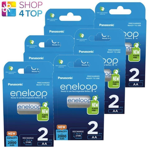 12 Panasonic Aa Eneloop Eco Friendly Lr6 Rechargeable Batteries 2000Mah 2Bl NEW