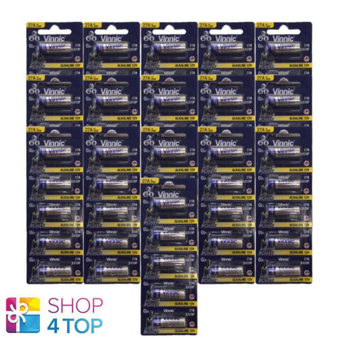 80 Vinnic Alkaline 27A Batteries 12V L828F El-812 El812 G27A L828 Exp 2028 NEW