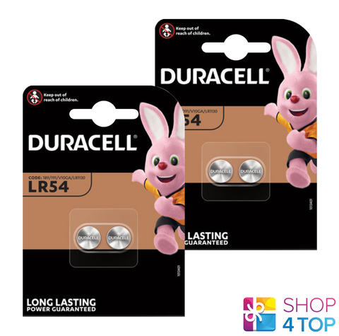 4 Duracell Alkaline Lr54 Batteries 1.5V V10Ga Lr1130 Ag10 Exp 2028 NEW