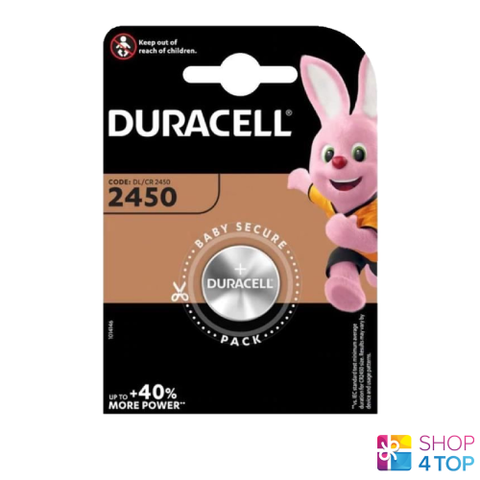 Duracell CR2450 3V Lithium Coin Cell Battery DL2450 BR2450