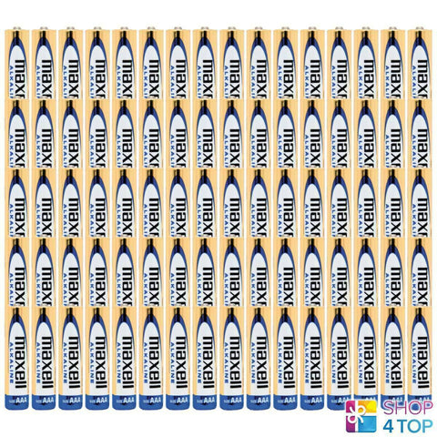 80x Maxell AAA LR03 1.5V Alkaline Batteries Bulk Pack for Devices