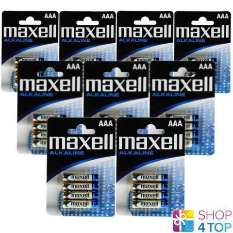 36x Maxell AAA Alkaline Batteries 1.5V LR03 MN2400 Micro Blister Pack