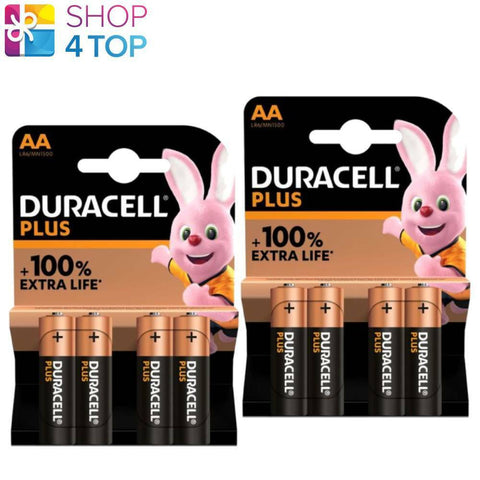 8x Duracell Plus AA LR6 1.5V Alkaline Batteries MN1500 Mignon