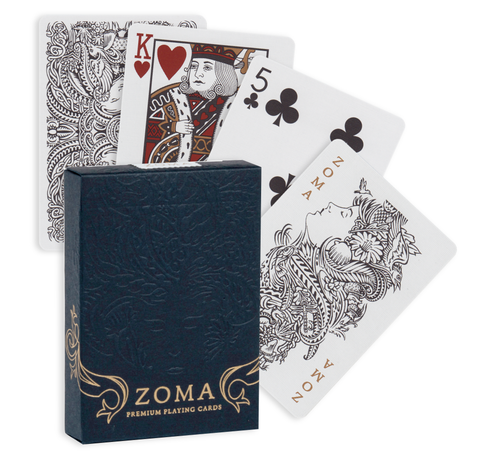 2 Zoma Decks Playing Cards Art Of Play Magic Tricks Poker USa Black Premium NEW