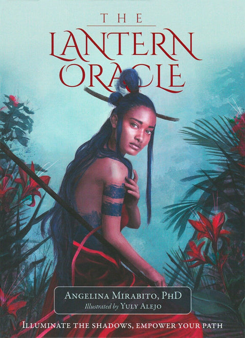 The Lantern Oracle Card Deck by Angelina Mirabito Blue Angel + Velvet Bag