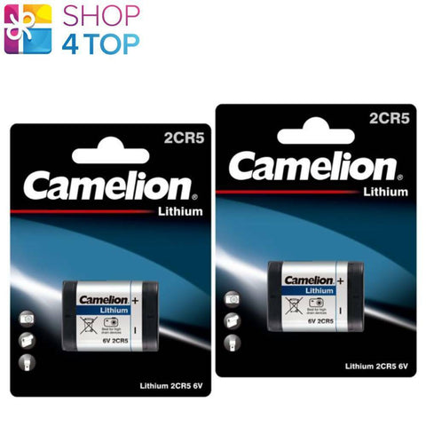 2x Camelion 2CR5 Lithium 6V Photo Camera Batteries 1400mAh DL245