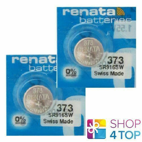 2 Renata 373 Sr916Sw Batteries Silver 1.55V Sr68 Watch Swiss Made NEW