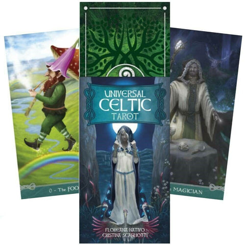 Universal Celtic Tarot Deck Cards F. Nativo Cristina Lo Scarabeo With Velvet Bag