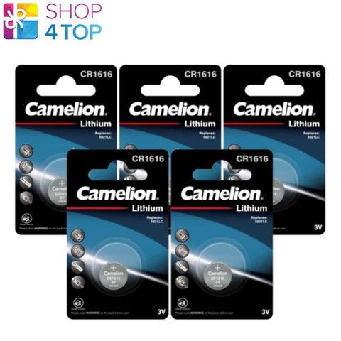 5 Camelion Cr1616 Batteries Lithium 3V Coin Cell Dl1616 Ecr1616 1Bl Exp 2028 NEW