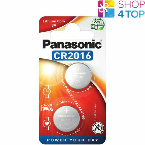 2 Panasonic Cr2016 Lithium Power Batteries 3V Cell Coin Button Exp 2028 NEW