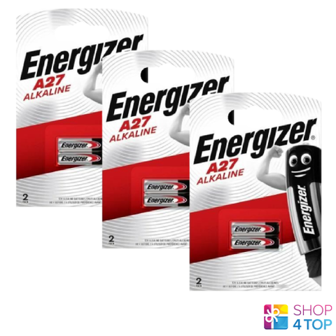 6x Energizer A27 12V Alkaline Batteries CA22 EL812 G27A L828