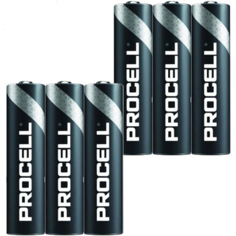 6x Duracell Procell AAA 1.5V Alkaline Industrial Batteries