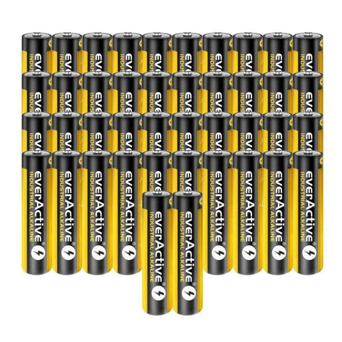 42x Everactive Industrial AAA LR03 Alkaline 1.5V Batteries Bulk Pack