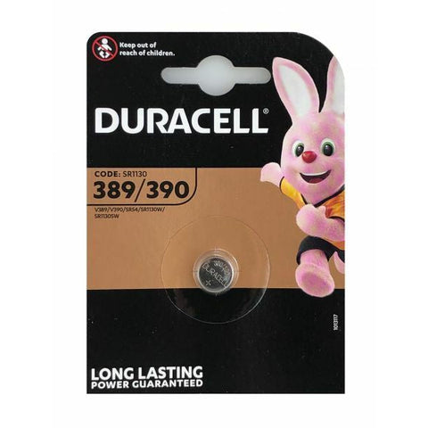 5x Duracell 389 390 SR1130W Silver Oxide 1.55V Watch Batteries