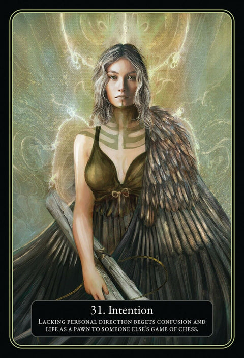 The Lantern Oracle Card Deck by Angelina Mirabito Blue Angel + Velvet Bag