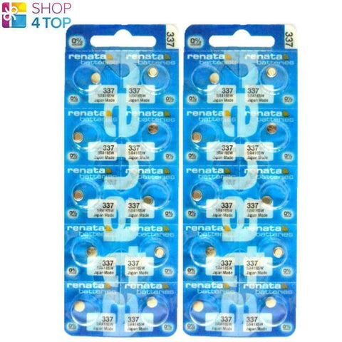 20 Renata 337 Sr416Sw Batteries Silver 1.55V Watch Battery NEW