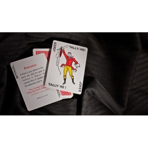 2x Bicycle Tally-Ho Fan Back Playing Cards Red & Blue Poker Decks