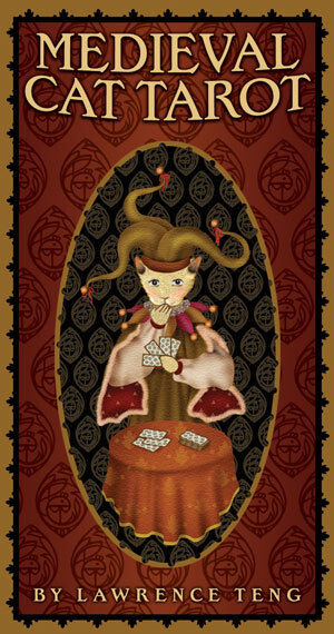 Medieval Cat Tarot Deck by Lawrence Teng w/ Velvet Bag US Games 78 Cards