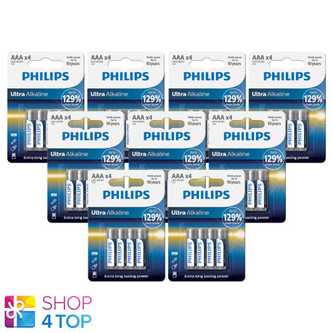 36 Philips Ultra Alkaline Aaa Batteries Micro Lr03 1.5V Blister 4Bl Exp 2029 NEW