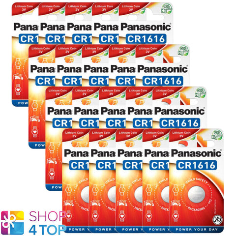20 Panasonic Cr1616 Lithium Battery 3V Cell Coin Button 1Bl Blister Exp 2034 NEW