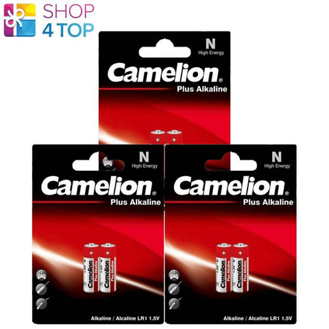6 Camelion Lr1 N Plus Alkaline Batteries Mn9100 E90 1.5 945Mah Exp 2028 2Bl NEW