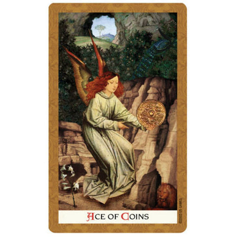 Golden Tarot Deck Kat Black 78 Cards US Games with Velvet Bag