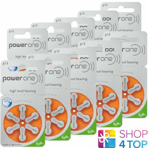 60 Power One Varta 13 Pr48 Hearing Aid Batteries 1.45V Zinc Air NEW