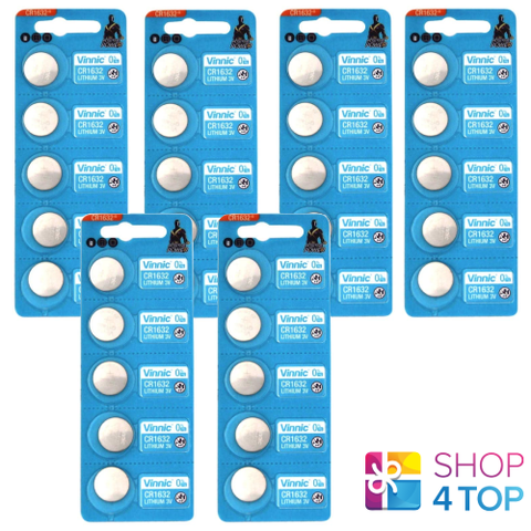 30 Vinnic Cr1632 Lithium Batteries 3V Dl1632 Coin Cell Button NEW