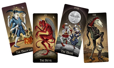 Deviant Moon Borderless Tarot Deck by US Games with Velvet Bag New