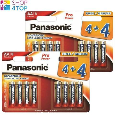 16x Panasonic Pro Power AA LR6 Alkaline 1.5V MN1500 E91 Batteries