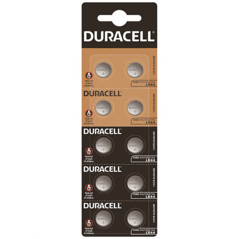 10x Duracell LR44 AG13 A76 1.5V Alkaline Button Cell Batteries