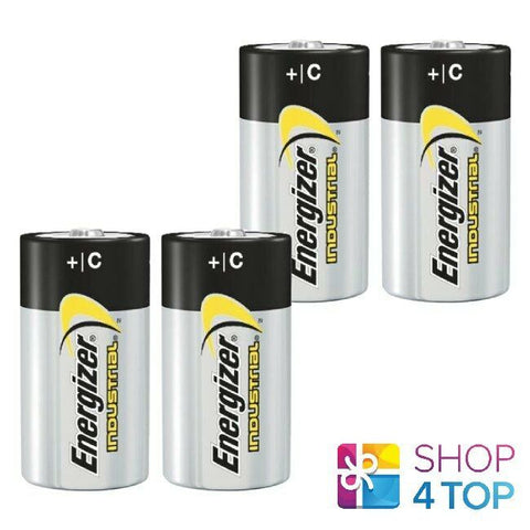 4 Energizer C Alkaline Lr14 Batteries 1.5V Industrial Baby R14 Mn1400 Am2 2031