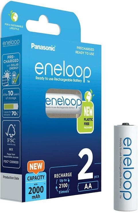 6 Panasonic Aa Eneloop Eco Friendly Lr6 Rechargeable Batteries 2000Mah 2Bl