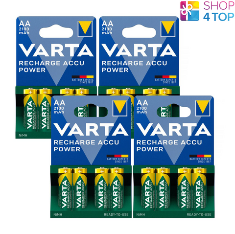 16x Varta AA Rechargeable Batteries 2100mAh NiMH 1.2V Accu Power