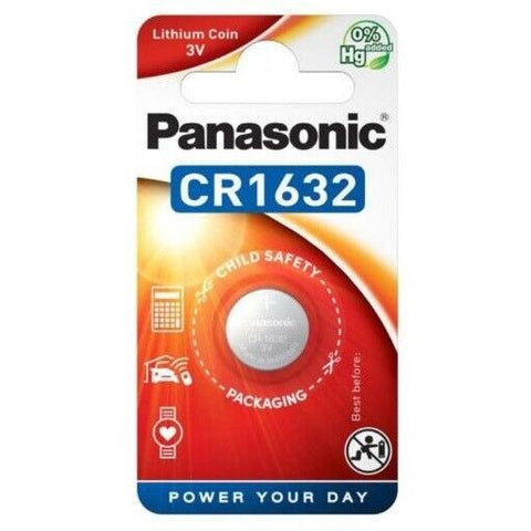 2 Panasonic Lithium Power Cr1632 Batteries Coin 3V Dl1632 Br1632 Exp 2033 1Bl