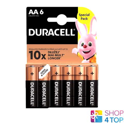 6 Duracell Basic Aa Lr6 Alkaline Batteries Pack 1.5V Mignon Mn1500 E91 NEW