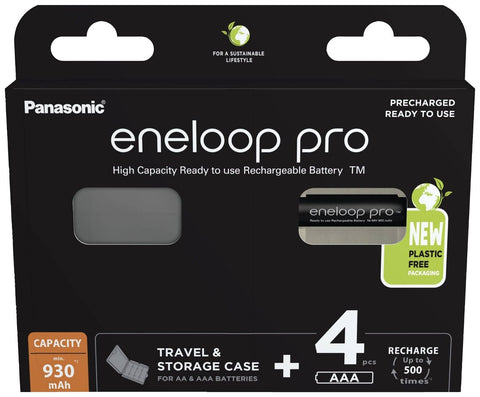 20 Panasonic Eneloop Pro Rechargeable Aaa Hr6 Batteries Storage Case 1.2V 930Mah