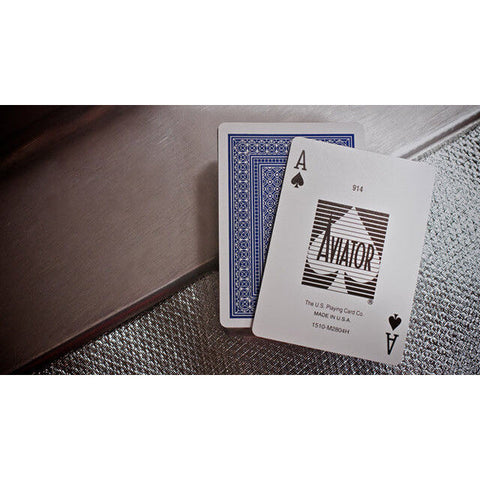 4x Aviator Pinochle Playing Cards Decks, Standard Index, Blue & Red