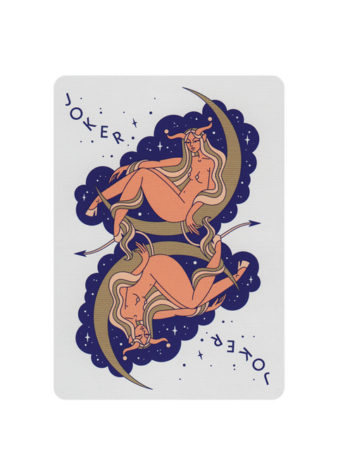2x Lady Moon Playing Cards Deck Art of Play Poker Magic Blue USA