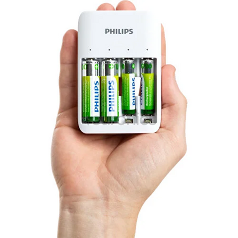 12 Philips Rechargeable Aaa Batteries Nimh Hr03 1000 Mah Battery 4Bl 1.2V NEW