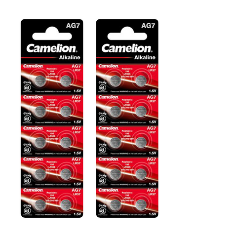 20x Camelion LR927 AG7 395 1.5V Alkaline Button Cell Batteries