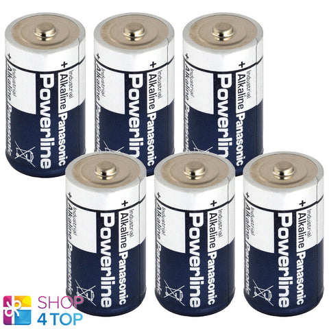 6 Panasonic Alkaline Batteries C Lr14 Powerline Industrial 1.5V Ed 2029 Bulk NEW