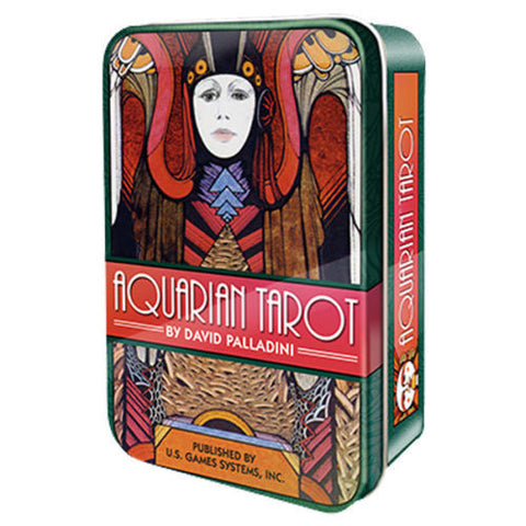 Aquarian Tarot Deck in Tin by David Palladini + Velvet Bag US Games New