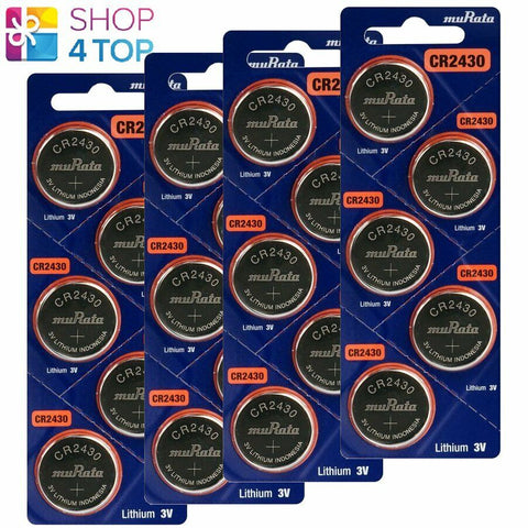 20x Murata CR2430 3V Lithium Coin Cell Batteries DL2430 ECR2430