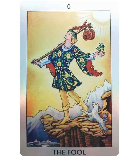 Radiant Rider-Waite Holographic Tarot Deck Pocket Size with Velvet Bag