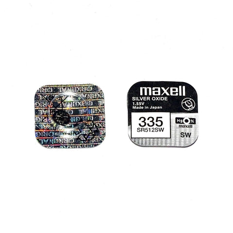 5x Maxell 335 SR512SW Silver Oxide 1.55V Watch Batteries Made in Japan