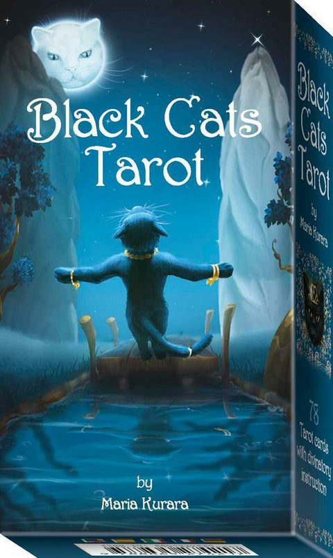Black Cats Tarot Deck 78 Cards Lo Scarabeo with Velvet Bag Rider-Waite