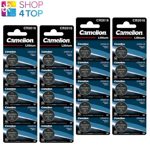 20x Camelion CR2016 3V Lithium Coin Cell Batteries DL2016 Watch Remote