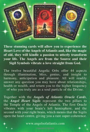 Angel Heart Sigils Oracle Card Deck with Bag by Findhorn Press New